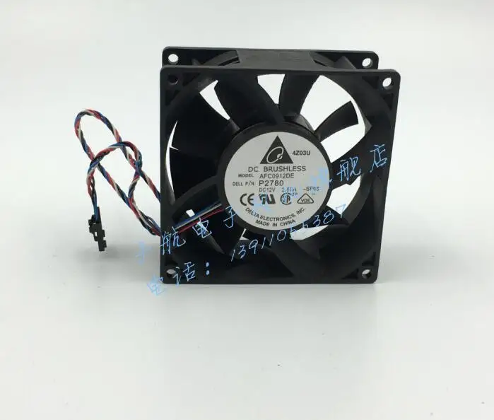 Оптовая продажа DELTA AFC0912DE 9238 9 см 12V 2.5A 92*92*38 мм 4 строчный Сервер вентилятор