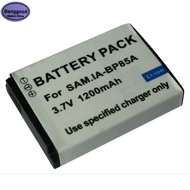 3.7V 1200mAh IA-BP85A BP-85A BP85A BP 85A Digital Camera Battery Pack for Samsung ST200 ST200F PL210 WB210 SH100
3.7V 1200mAh IA-BP85A BP-85A BP85A BP 85A Digital Camera Battery Pack for Samsung ST200 ST200F PL210 WB210 SH100