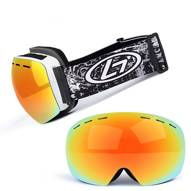 Лыжные очки противотуманная Лыжная маска двухслойные UV400 для катания на коньках