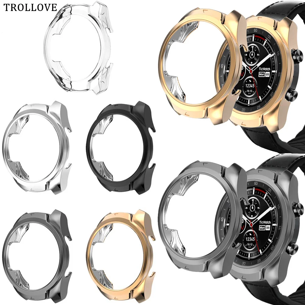 Чехол для Ticwatch Pro чехол смарт часов Tic Watch мягкая силиконовая защита из ТПУ бампер