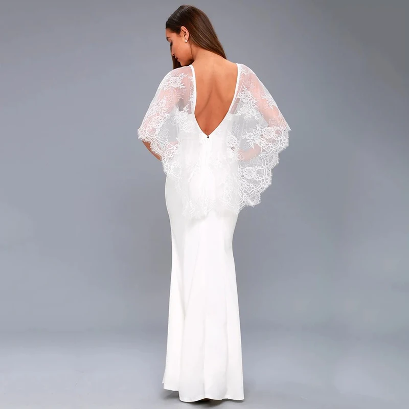 New F Lady White Lace Shawl Women Dress Sexy Spaghetti Strap Backless Evening Party Dress Bodycon Maxi Dress Vestidos
New F Lady White Lace Shawl Women Dress Sexy Spaghetti Strap Backless Evening Party Dress Bodycon Maxi Dress Vestidos