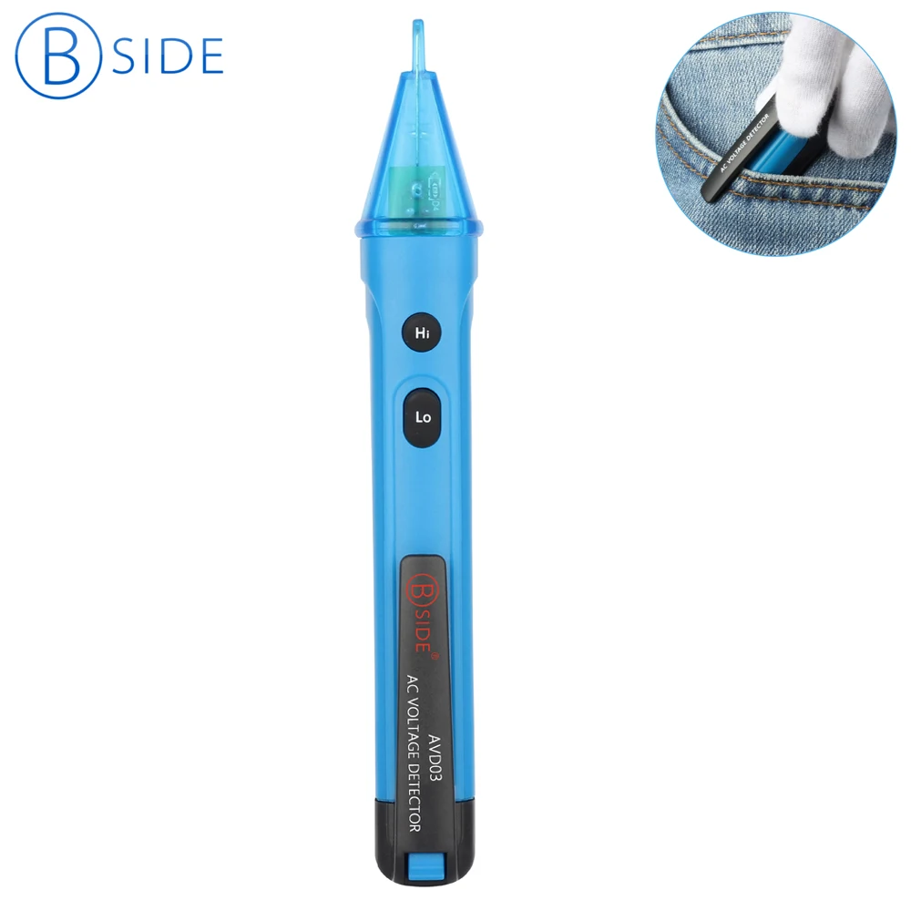 Bside AVD03 Pen Type Non-contact AC Voltage Detector Voltmeter Test Pencil Electroprobe with light&buzzer alarm 12V~1000V
Bside AVD03 Pen Type Non-contact AC Voltage Detector Voltmeter Test Pencil Electroprobe with light&buzzer alarm 12V~1000V