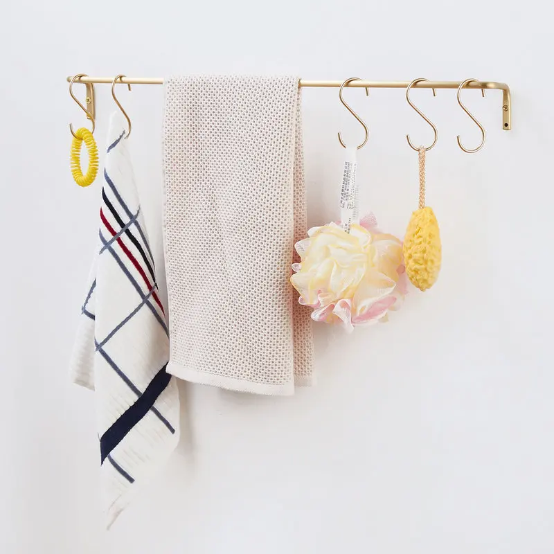 Brass S hook northern European decoration kitchen copper hook kitchen hanging rod setting rack hanging pot
Brass S hook northern European decoration kitchen copper hook kitchen hanging rod setting rack hanging pot