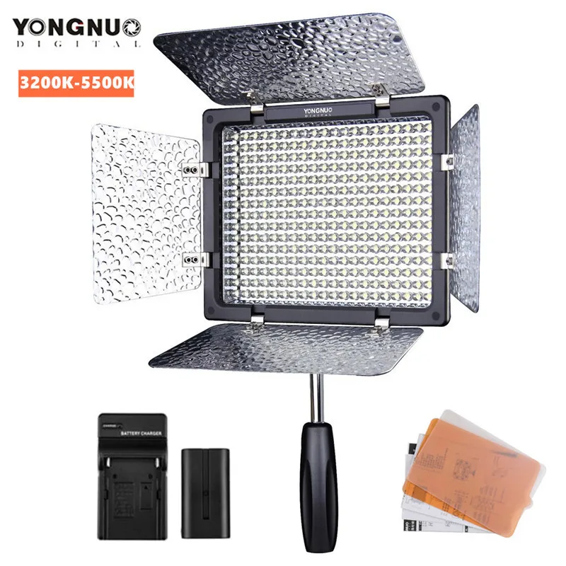 

Светодиодный светильник для фотосъемки Yongnuo YN300III YN300 III, умный пульт дистанционного управления 3200k - 5500k + аккумулятор F500 + зарядное устройство...