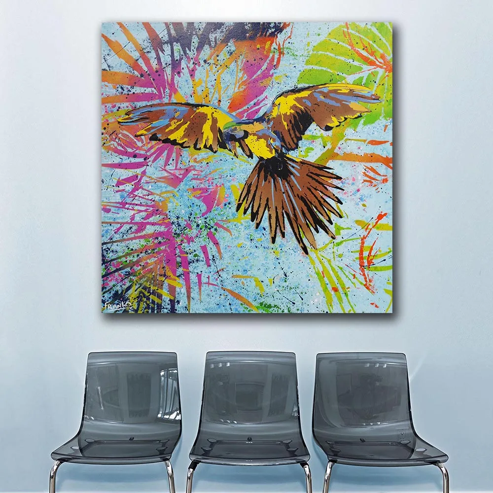 Fashion Oil Painting POP COLOURFUL PARROT Wall Decoration Painted Wall Art Canvas Printed Living Room Painting Wall Art Pictures
Fashion Oil Painting POP COLOURFUL PARROT Wall Decoration Painted Wall Art Canvas Printed Living Room Painting Wall Art Pictures