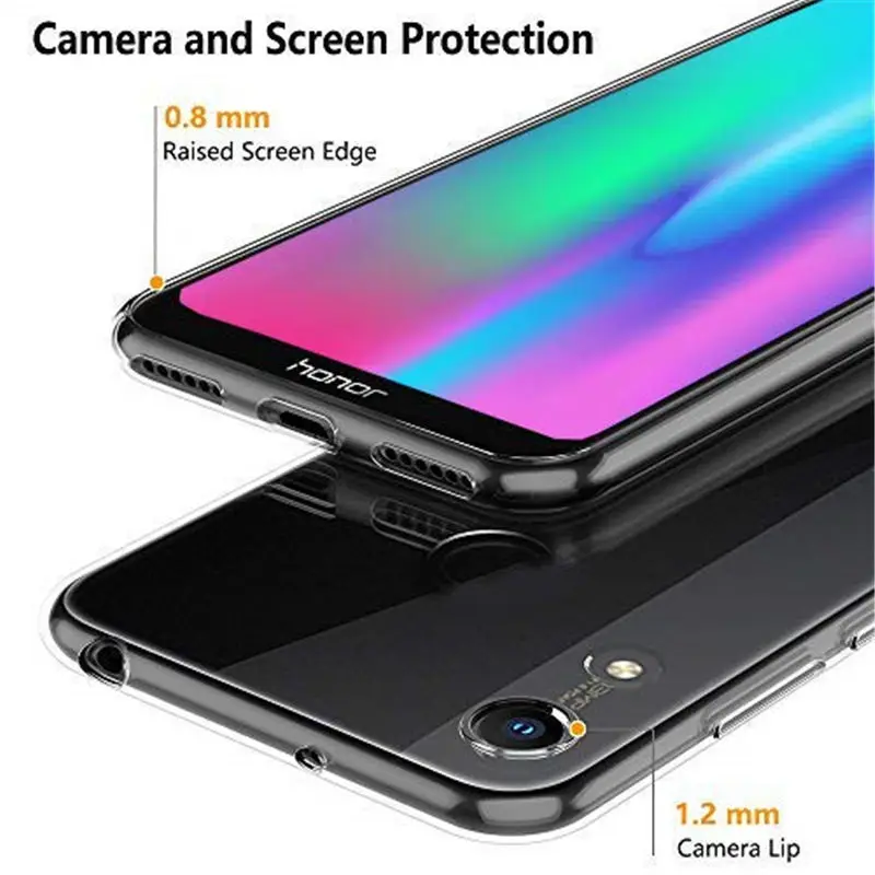 For Huawei Y6 Pro 2019 Case Silicone Transparent Back Cover Phone Y 6 Y6pro 6.09 inch | Мобильные телефоны и аксессуары