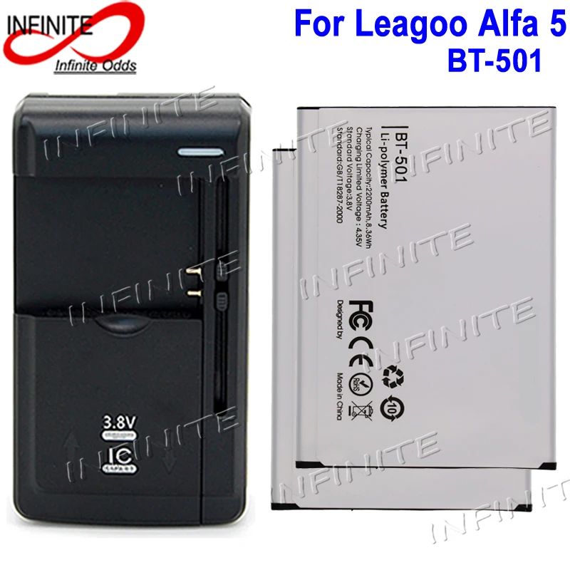 2 шт. для LEAGOO Alfa 5 батарея BT-501 батарея аккумуляторная батарея AKKU Высокое качество 2200 мАч + универсальное зарядное устройство
2 шт. для LEAGOO Alfa 5 батарея BT-501 батарея аккумуляторная батарея AKKU Высокое качество 2200 мАч + универсальное зарядное устройство