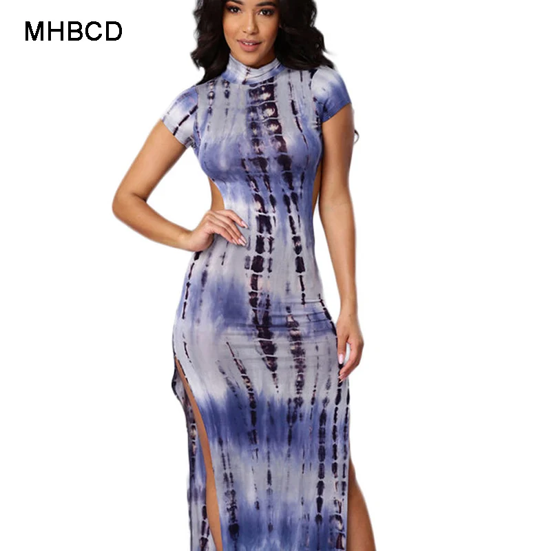 MHBCD Summer Fashion Sexy Club Halter Dress Women Print Short Sleeve Plus Size Dresses Ukraine Party Beach Office New 2017 | Женская