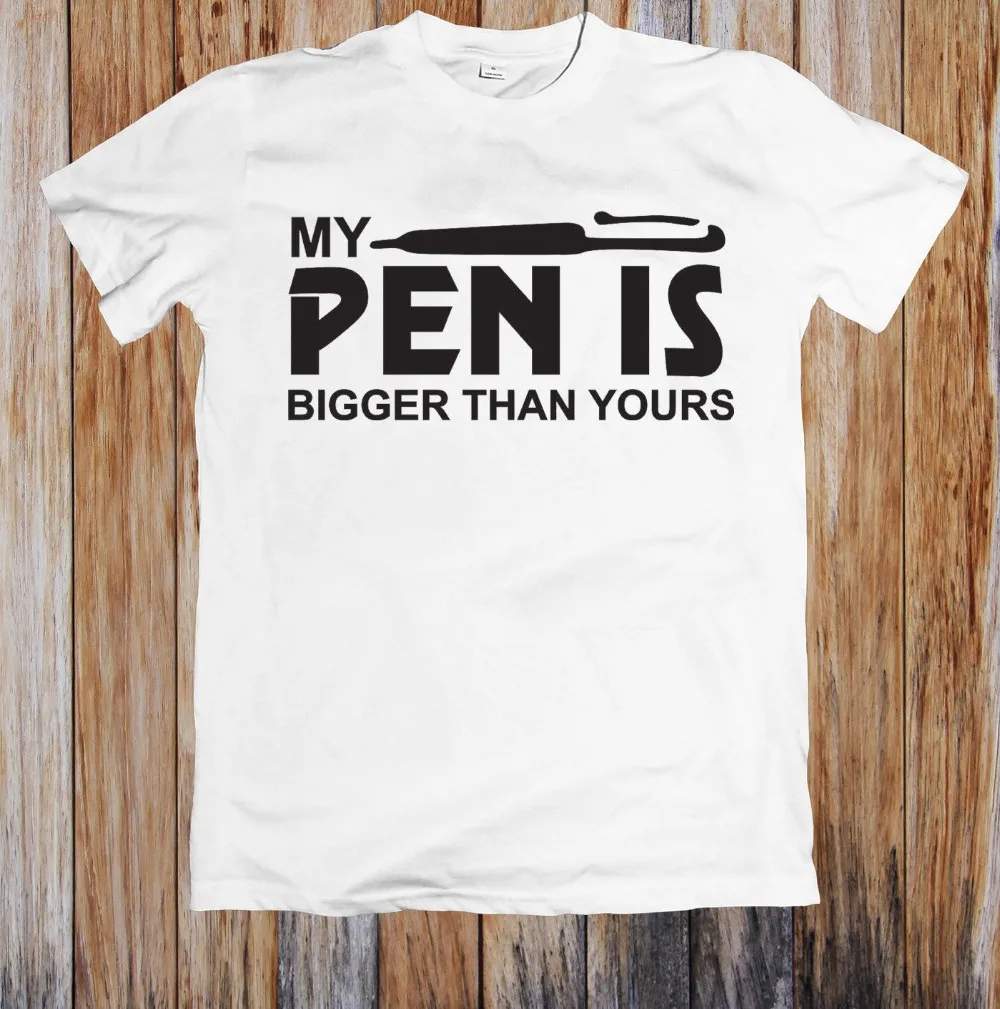Very Popular Style T-Shirt Men Slim Fit Cotton High-Quality My Pen Is Bigger Than Yours Funny Unisex T-Shirt T Shirt Custom
Very Popular Style T-Shirt Men Slim Fit Cotton High-Quality My Pen Is Bigger Than Yours Funny Unisex T-Shirt T Shirt Custom