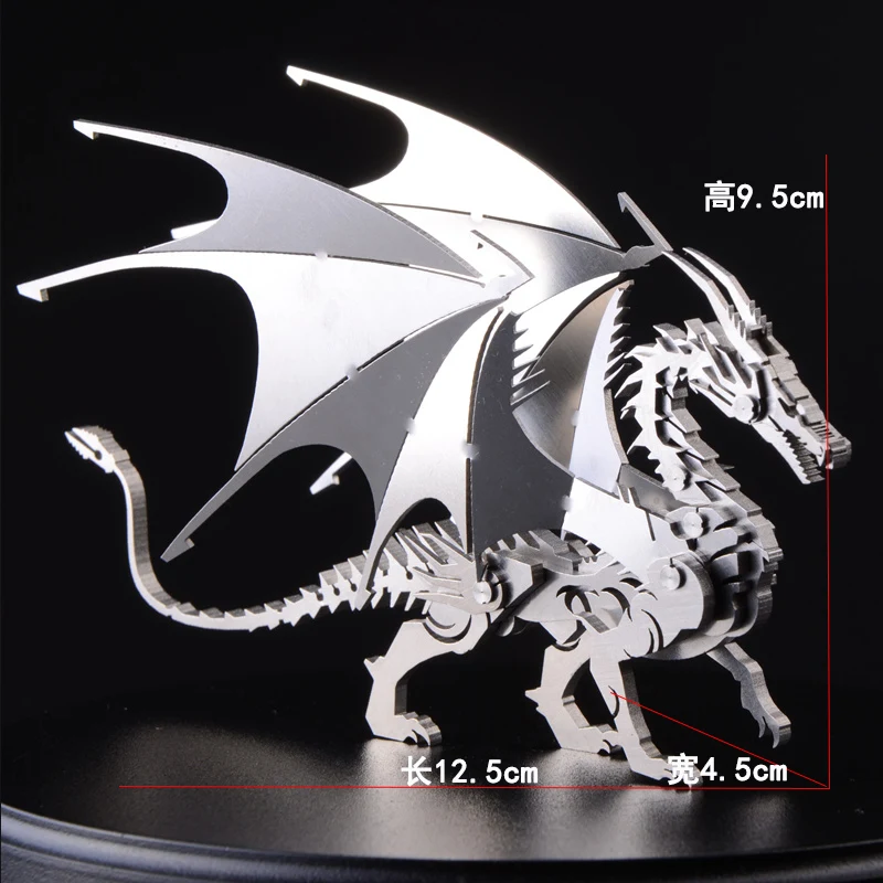 3D Съемный дракон DIY металлический подарок на день рождения для детей мальчиков Сборная модель из нержавеющей стали модели игрушки 12,5*9,5*4,5 см
3D Съемный дракон DIY металлический подарок на день рождения для детей мальчиков Сборная модель из нержавеющей стали модели игрушки 12,5*9,5*4,5 см