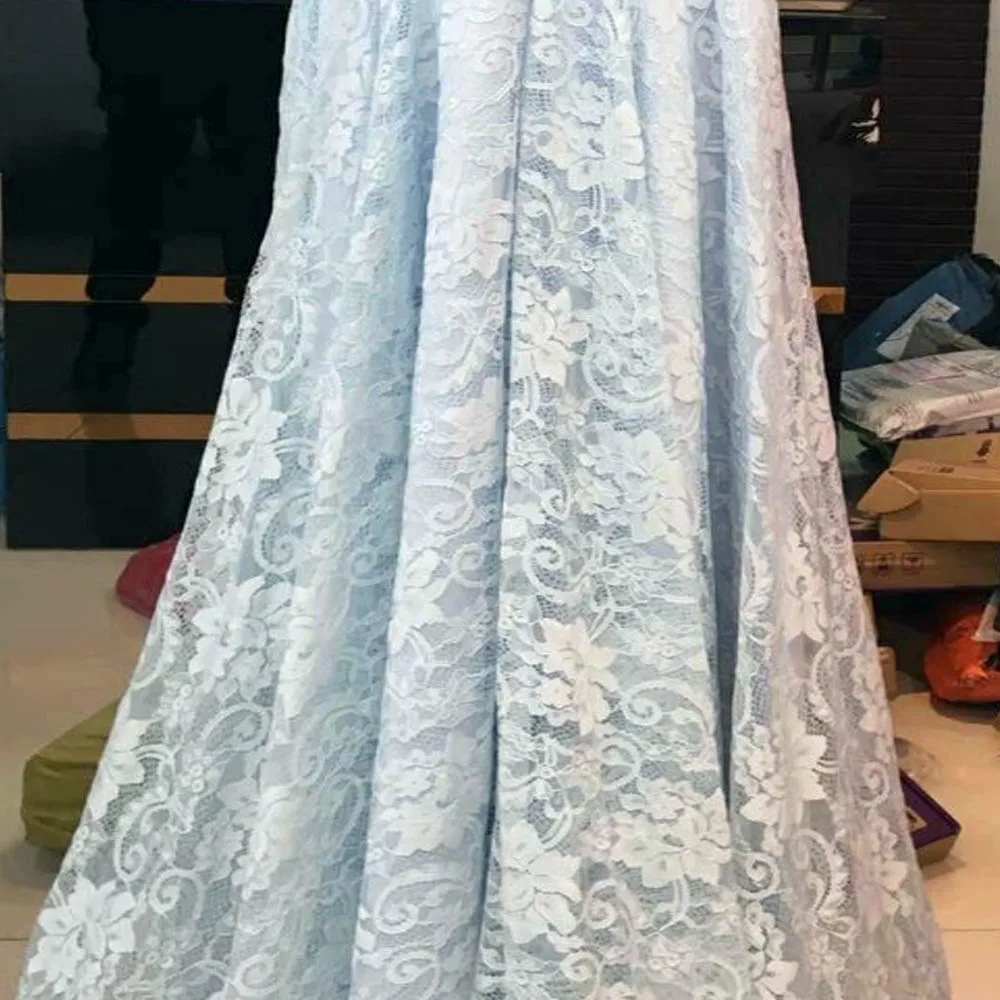 E JUE SHUNG Light Blue Lace Cheap Evening Dresses Long 2017 V-neck A-line Prom Dresses Formal Dresses
E JUE SHUNG Light Blue Lace Cheap Evening Dresses Long 2017 V-neck A-line Prom Dresses Formal Dresses