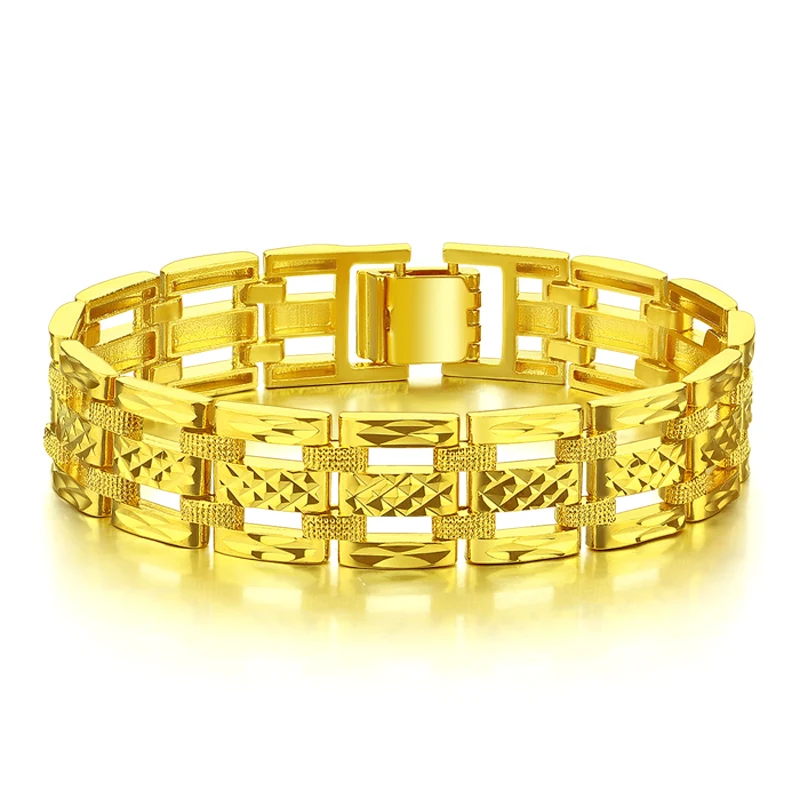 Hot Luxury Gold Wide 15.5mm 18cm Gold Bracelets Bangles Female Charm Bracelet for Women/Men 925 Silver Jewelry Gifts For Men
Hot Luxury Gold Wide 15.5mm 18cm Gold Bracelets Bangles Female Charm Bracelet for Women/Men 925 Silver Jewelry Gifts For Men