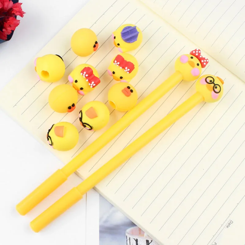 24 pcs wholesale Creative Pvc Soft Gel Yellow Chicken Modeling Neutral Pen Cartoon Rubber Cap Student Kawaii School Supplies
24 pcs wholesale Creative Pvc Soft Gel Yellow Chicken Modeling Neutral Pen Cartoon Rubber Cap Student Kawaii School Supplies