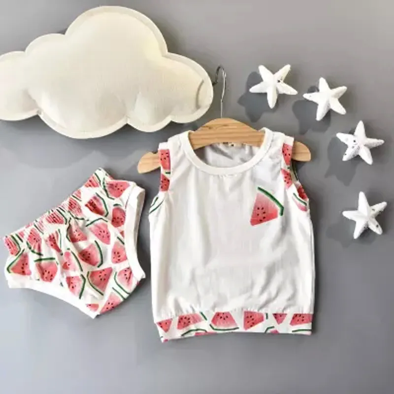 Baby clothing set Summer Newborn Infant Clothing Set for Girls 100% Cotton Watermelon sleeveless Clothes Suit 1set
Baby clothing set Summer Newborn Infant Clothing Set for Girls 100% Cotton Watermelon sleeveless Clothes Suit 1set