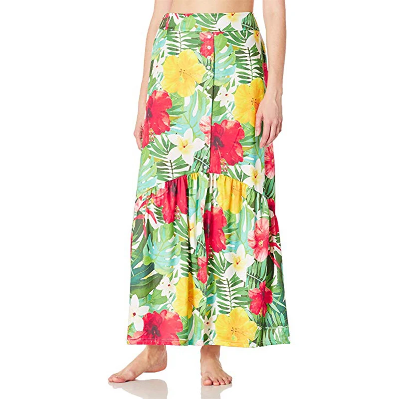 Neatie kiddie Floral Summer Beach Elastic High Waist Women Long Skirt Single Breasted Decoration Elegant Casual Skirt Female
Neatie kiddie Floral Summer Beach Elastic High Waist Women Long Skirt Single Breasted Decoration Elegant Casual Skirt Female