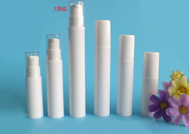 15ML white airless pump vacuum plastic bottle lotion bottle with Clean/white LID Refillable Bottles CONTAINER FOR COSMETIC
15ML white airless pump vacuum plastic bottle lotion bottle with Clean/white LID Refillable Bottles CONTAINER FOR COSMETIC