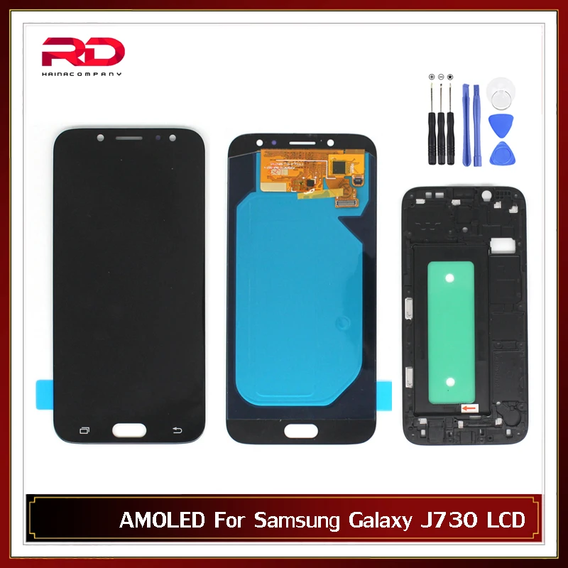 AMOLED для Samsung J7 Pro 2017 J730 ЖК дисплей J730F экран сенсорный дигитайзер сборка с