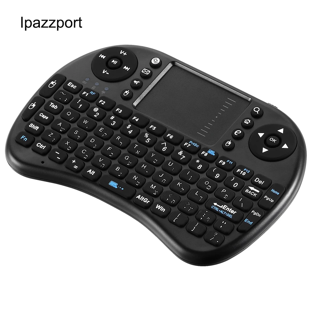 Беспроводная игровая клавиатура Ipazzport mini i9 2 4 ГГц английская иврит Русская