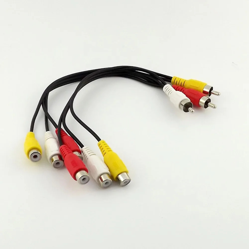 10 шт. Новые 3x RCA штекер к 6x RCA разъем Аудио Видео AV адаптер сплиттер кабель 24 см
10 шт. Новые 3x RCA штекер к 6x RCA разъем Аудио Видео AV адаптер сплиттер кабель 24 см