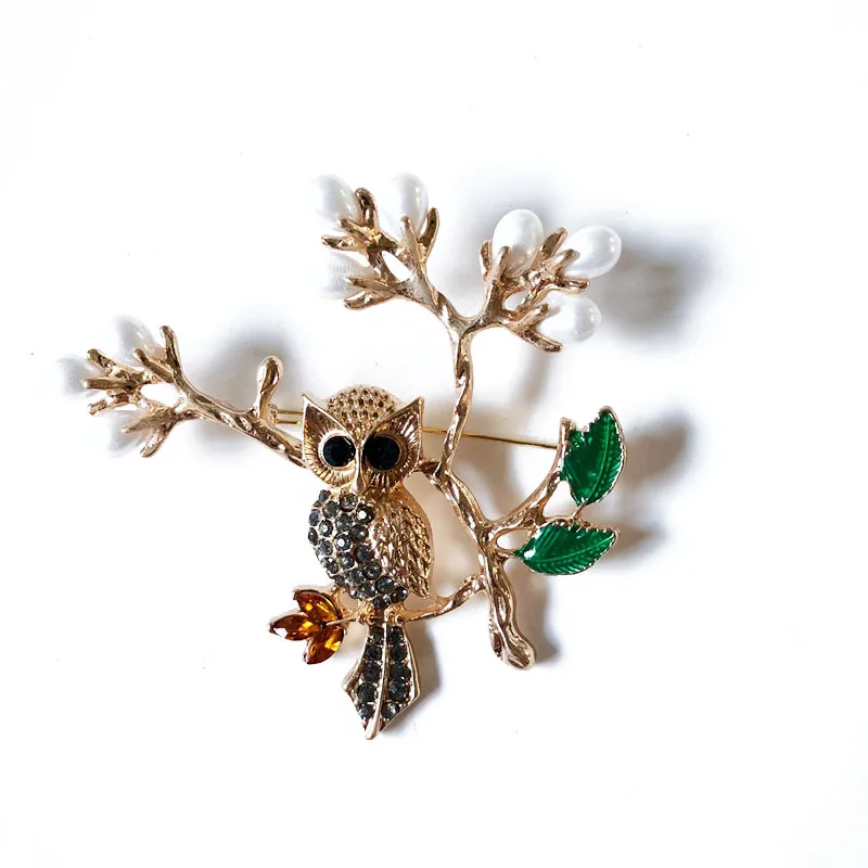 Fashion Owl Bird Vintage Elegant Peark Green Enamel Leaf Brooches Pins For Women Gift
Fashion Owl Bird Vintage Elegant Peark Green Enamel Leaf Brooches Pins For Women Gift