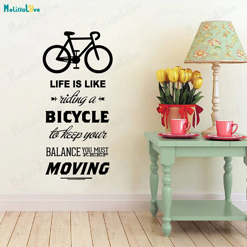 Office Inspirational Riding Bicycle Wall Sticker Vinyl Word Home Decoration For Living Room Bedroom Removable Art Murals YT527
Office Inspirational Riding Bicycle Wall Sticker Vinyl Word Home Decoration For Living Room Bedroom Removable Art Murals YT527