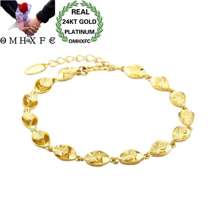 OMHXFC Wholesale European Fashion Woman Girl Lady Bride Party Birthday Wedding Gift Vintage Leaves Chain 24KT Gold Bracelet ES83
OMHXFC Wholesale European Fashion Woman Girl Lady Bride Party Birthday Wedding Gift Vintage Leaves Chain 24KT Gold Bracelet ES83