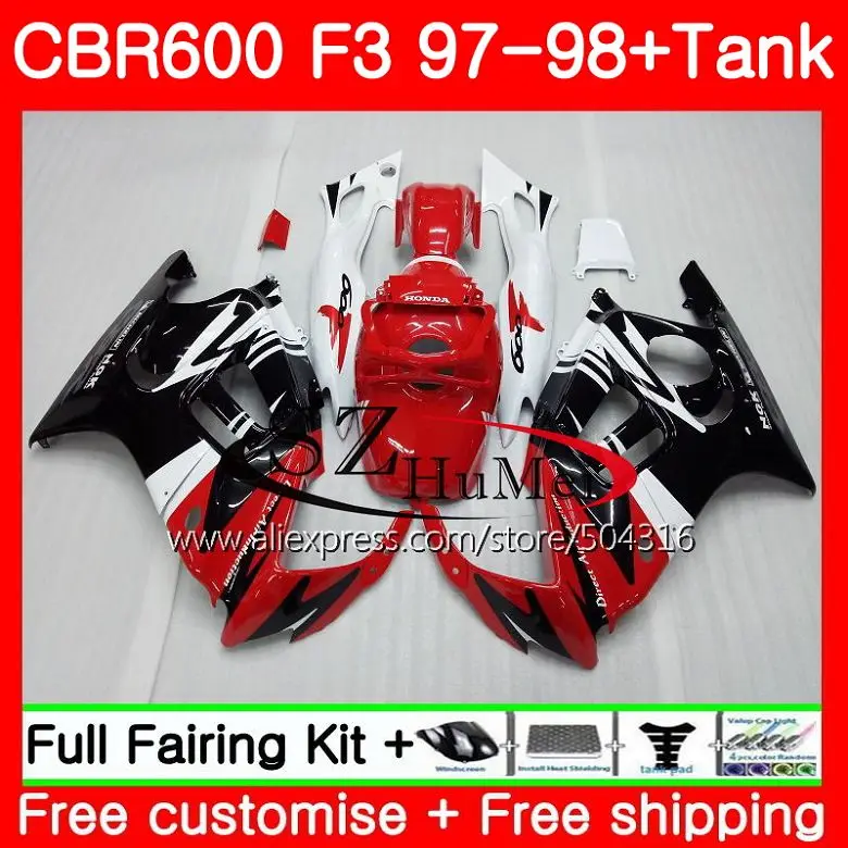 Body For HONDA CBR600F3 CBR600RR F3 red white blk CBR 600F3 FS 47SH4 CBR600 F3 97 98 CBR600FS CBR 600 F3 1997 1998 Fairings kit
Body For HONDA CBR600F3 CBR600RR F3 red white blk CBR 600F3 FS 47SH4 CBR600 F3 97 98 CBR600FS CBR 600 F3 1997 1998 Fairings kit