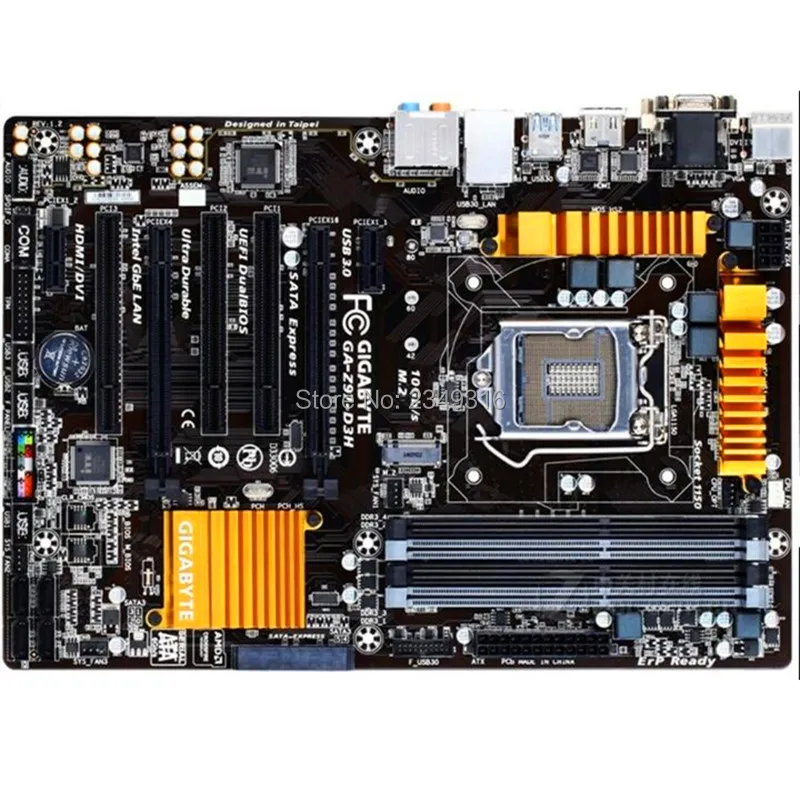 Оригинальная десктопная Материнская плата Gigabyte GA Z97 D3H LGA 1150 i3 i5 i7 DDR3 100% полностью