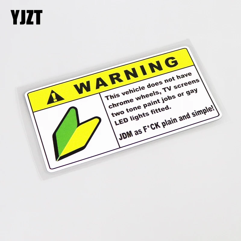 YJZT 13.7CM*7.2CM Personality Warning JDM RACING DRIFT High-quality Car Sticker Decal PVC 13-0236
YJZT 13.7CM*7.2CM Personality Warning JDM RACING DRIFT High-quality Car Sticker Decal PVC 13-0236