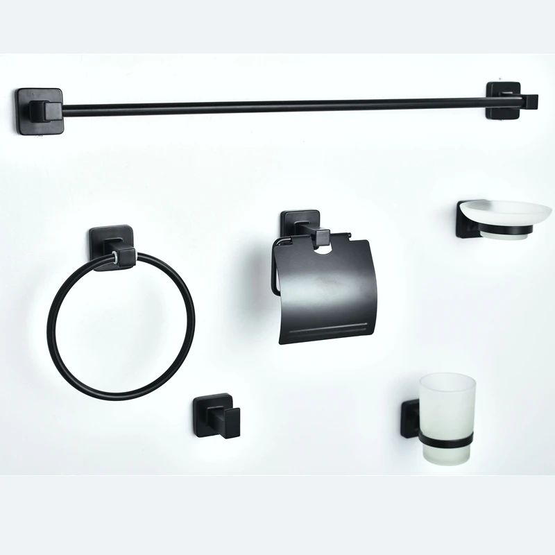 Black Finish Bathroom Hardware Set Towel Bar Wall Mouned Toliet Paper Holder Bath Accessories Toothbrush Holder Metal Soap Dish
Black Finish Bathroom Hardware Set Towel Bar Wall Mouned Toliet Paper Holder Bath Accessories Toothbrush Holder Metal Soap Dish