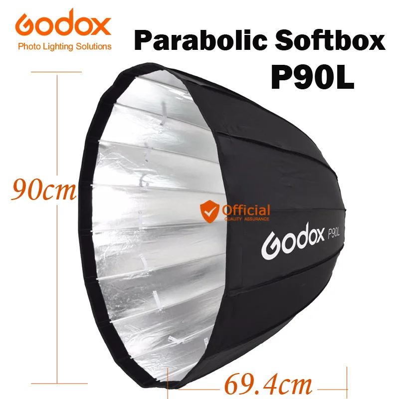 Портативный параболический софтбокс Godox P90L 90 см с креплением Bowens для студийной камеры Вспышка Speedlite Отражатель софтбокс для фотостудии
Портативный параболический софтбокс Godox P90L 90 см с креплением Bowens для студийной камеры Вспышка Speedlite Отражатель софтбокс для фотостудии