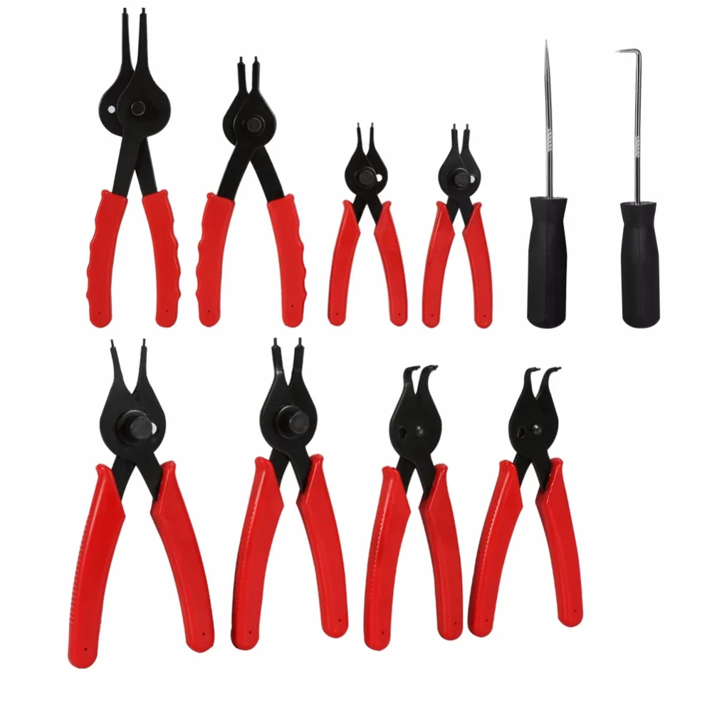11pcs Universal Mechanics Internal & External Circlip Plier Tool Set Snap Ring Pliers Motorcycles Vehicles Maintenance Tool
11pcs Universal Mechanics Internal & External Circlip Plier Tool Set Snap Ring Pliers Motorcycles Vehicles Maintenance Tool