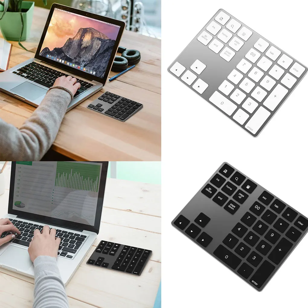 Aluminum Alloy Bluetooth Number Pad Rechargeable Wireless Numeric Keypad Slim External Numpad Keyboard
Aluminum Alloy Bluetooth Number Pad Rechargeable Wireless Numeric Keypad Slim External Numpad Keyboard