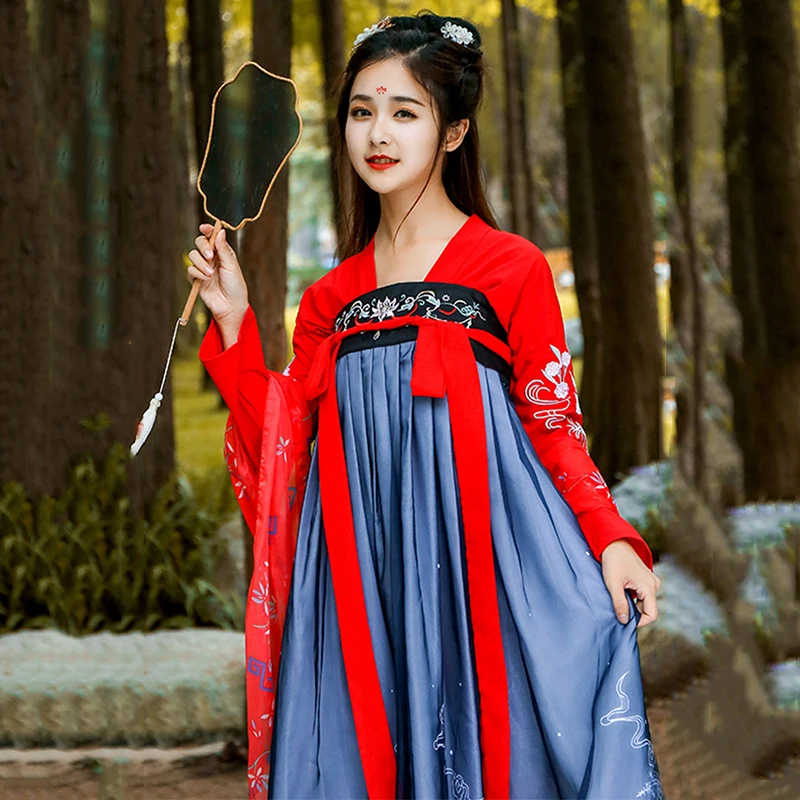 Traditional Hanfu For Women Oriental Ancient Dance Costume Folk Festival Outfit Fairy Dress Stage Performance Clothes DF1009
Traditional Hanfu For Women Oriental Ancient Dance Costume Folk Festival Outfit Fairy Dress Stage Performance Clothes DF1009