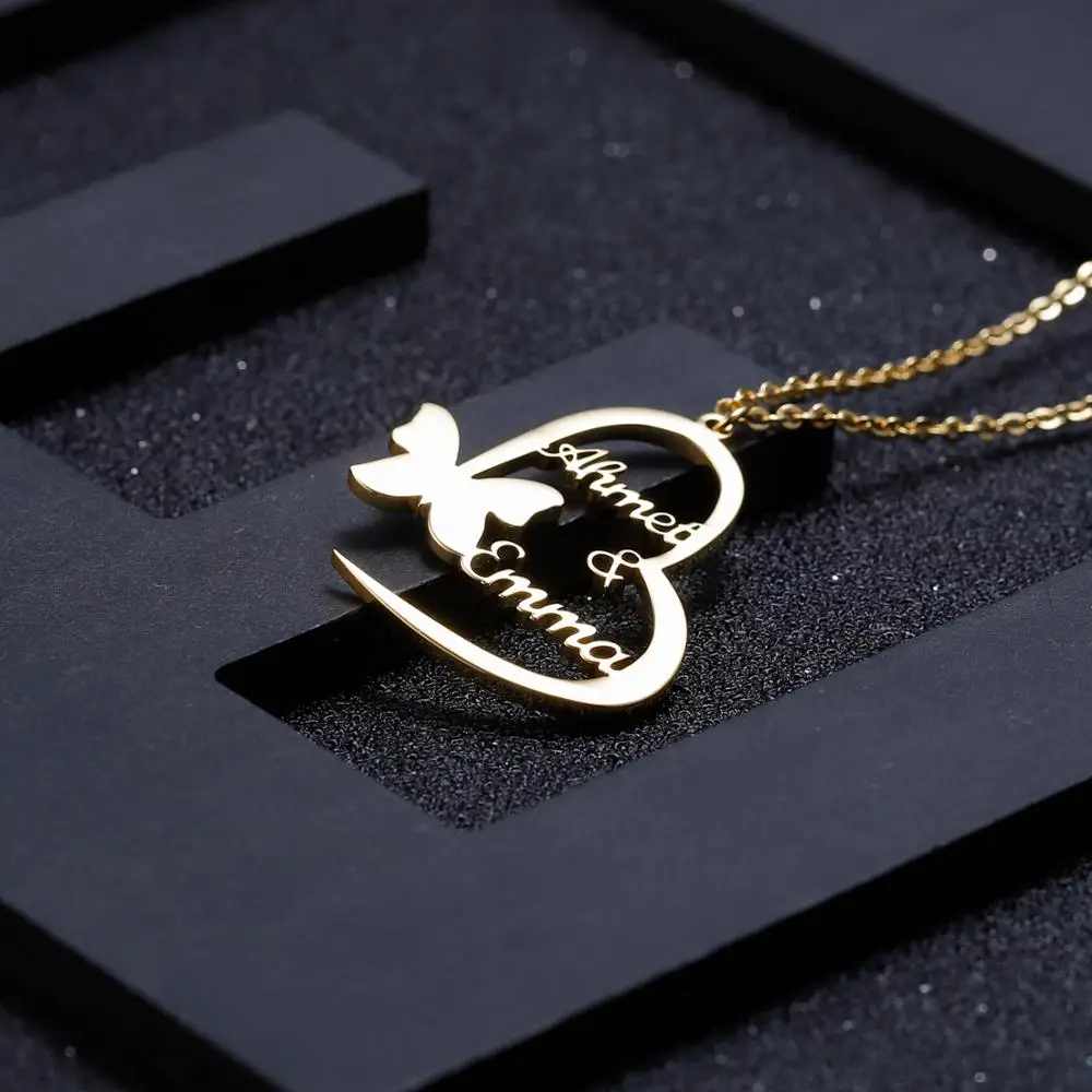 925 Silver Personalized Heart Shaped Butterfly Pendant Necklaces Women Gold Color Custom Jewelry Special Necklaces For Gift
925 Silver Personalized Heart Shaped Butterfly Pendant Necklaces Women Gold Color Custom Jewelry Special Necklaces For Gift