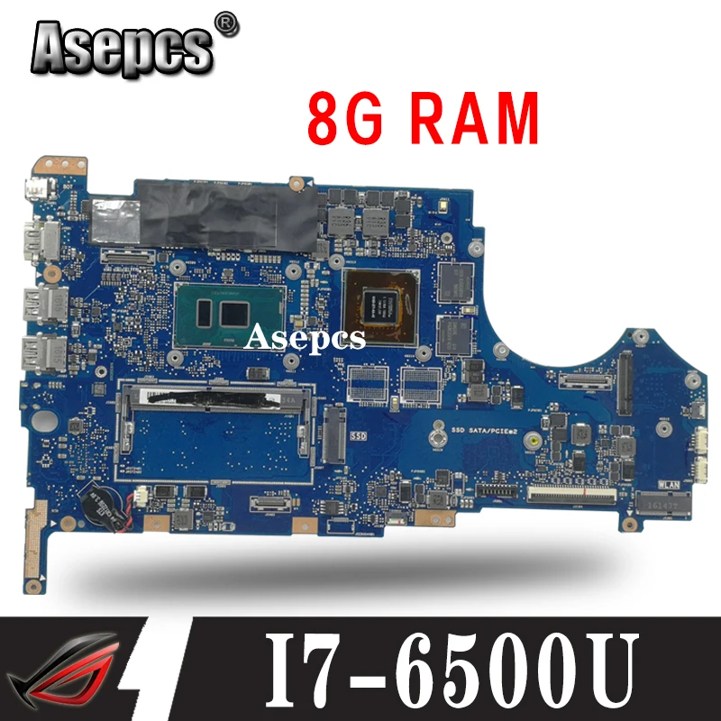 Q524UQ материнская плата для ноутбука Q524U For Asus полностью протестирована 8G RAM I7 6500U 2GB