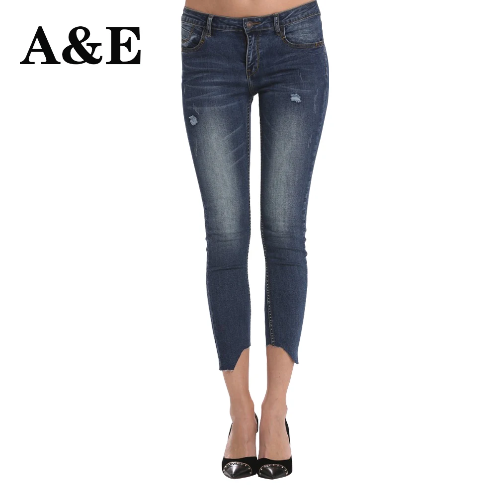 Фото Женские эластичные джинсы до щиколотки Alice & Elmer винтажные стрейч со средней