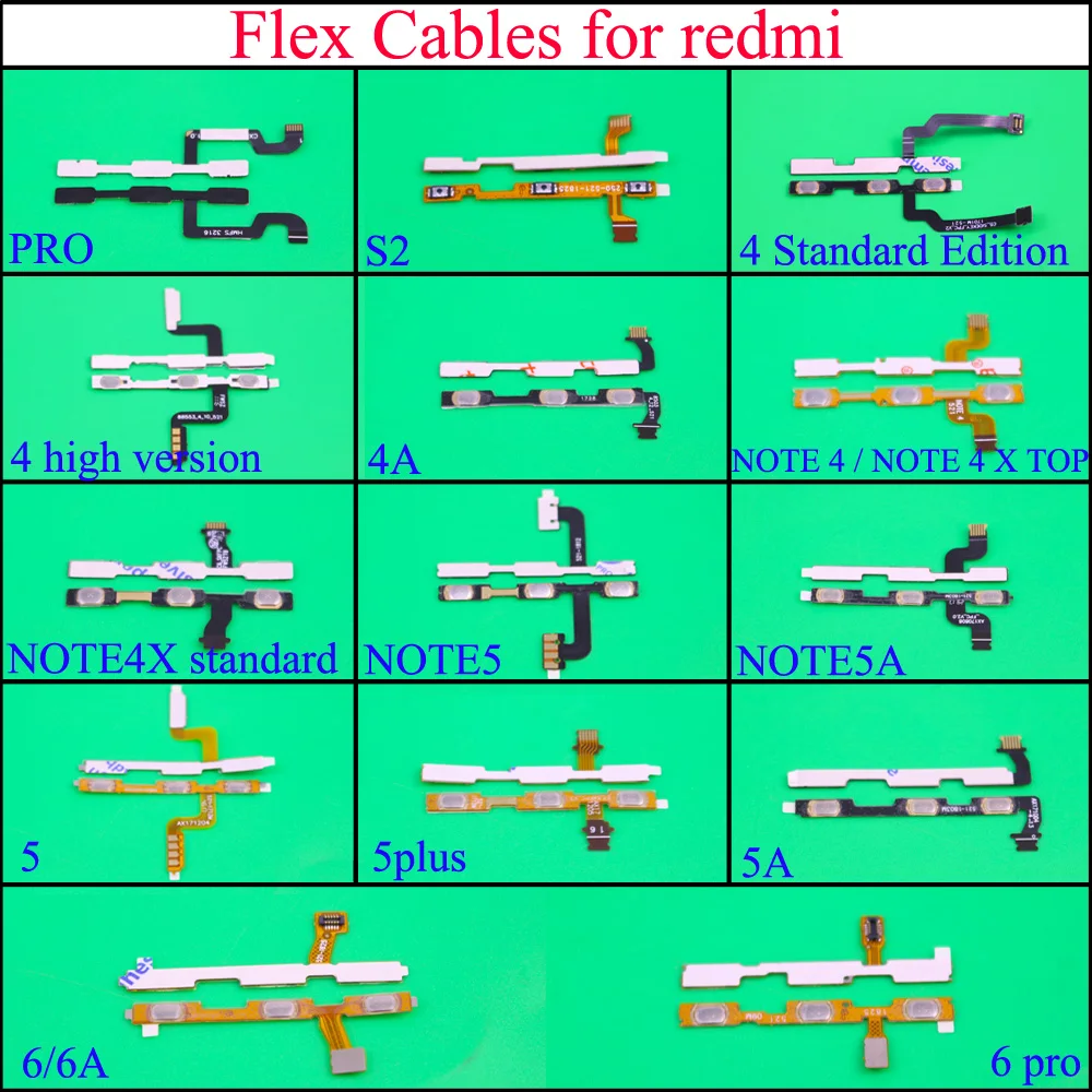 Volume Button Power Switch On Off Button Flex Cable For Xiaomi Redmi pro s2 4A 5plus 5A 6A 6PRO NOTE5 Special Edition 4X Global
Volume Button Power Switch On Off Button Flex Cable For Xiaomi Redmi pro s2 4A 5plus 5A 6A 6PRO NOTE5 Special Edition 4X Global