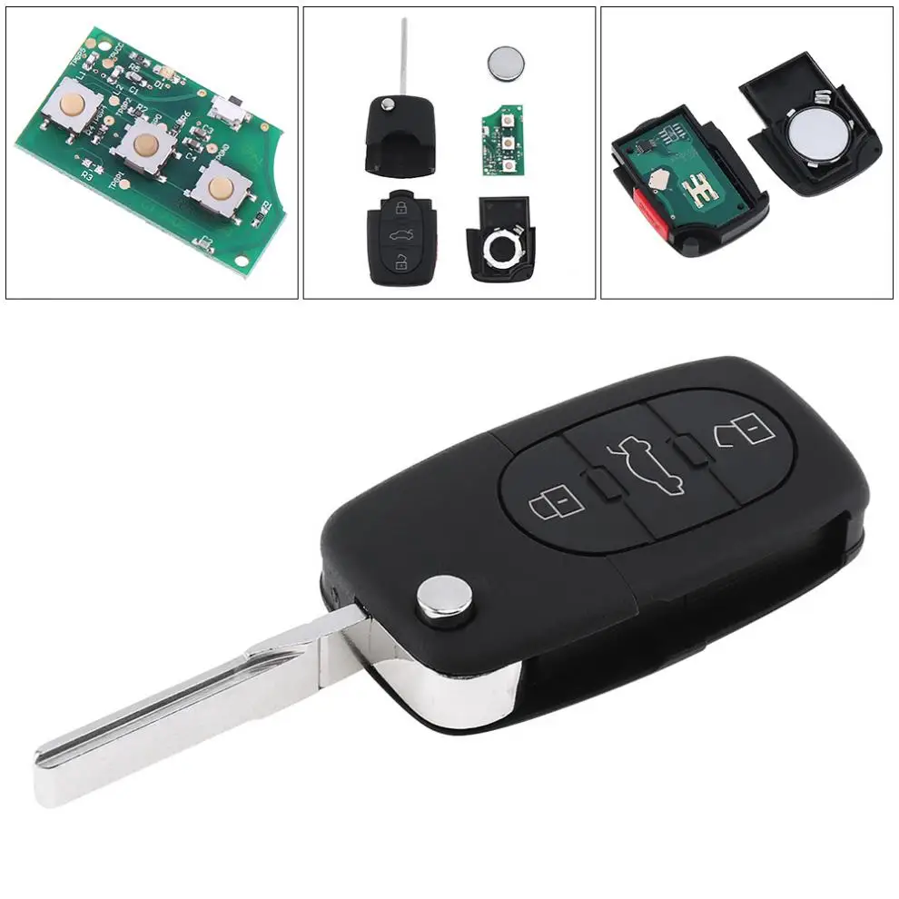 3 Buttons Flip Uncut Car Key Entry Remote Control Fob 4D0837231E Fit for Audi A6 S4 TT With Battery
3 Buttons Flip Uncut Car Key Entry Remote Control Fob 4D0837231E Fit for Audi A6 S4 TT With Battery