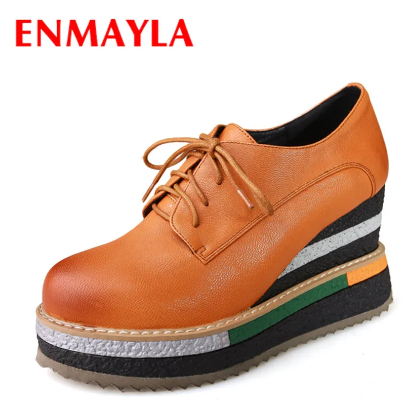 ENMAYLA туфли на плоской платформе, женские туфли на танкетке со шнуровкой, туфли дерби, модные разноцветные женские ботильоны на низкой платфо...
ENMAYLA туфли на плоской платформе, женские туфли на танкетке со шнуровкой, туфли дерби, модные разноцветные женские ботильоны на низкой платфо...