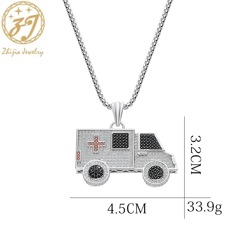 top brand ambulance pendant necklace for men high quality shiny ctystal rhinestone car series chain necklace
top brand ambulance pendant necklace for men high quality shiny ctystal rhinestone car series chain necklace