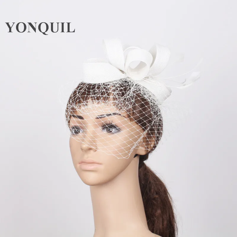 NEW Birdcage Veil Fascinator Hat Event Headwear White Wedding Imitation Linen Fascinator With Feather Hairband Women Elegant Hat
NEW Birdcage Veil Fascinator Hat Event Headwear White Wedding Imitation Linen Fascinator With Feather Hairband Women Elegant Hat