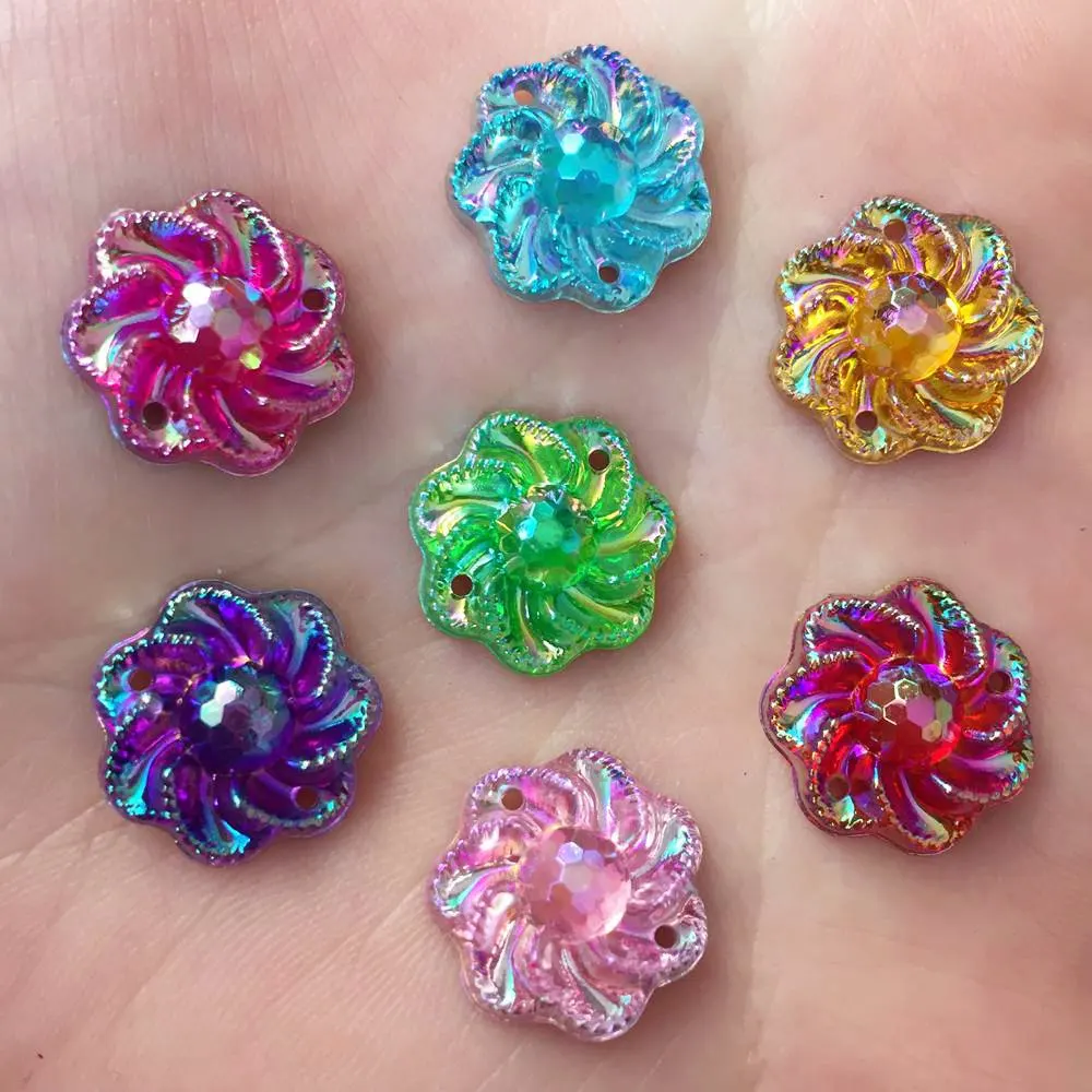 200PCS 15mm AB Resin Flower Rhinestone Flatback Wedding Diy Buttons 2 Hole Crafts K26*10
200PCS 15mm AB Resin Flower Rhinestone Flatback Wedding Diy Buttons 2 Hole Crafts K26*10