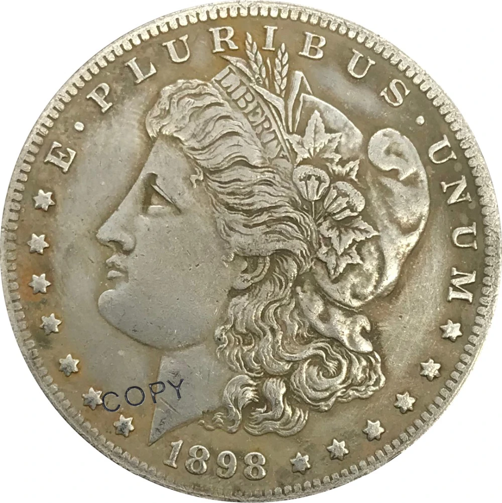 S 1898 United States Morgan 1 One Dollar Cupronickel Plated Silver collectibles Copy Coin
S 1898 United States Morgan 1 One Dollar Cupronickel Plated Silver collectibles Copy Coin