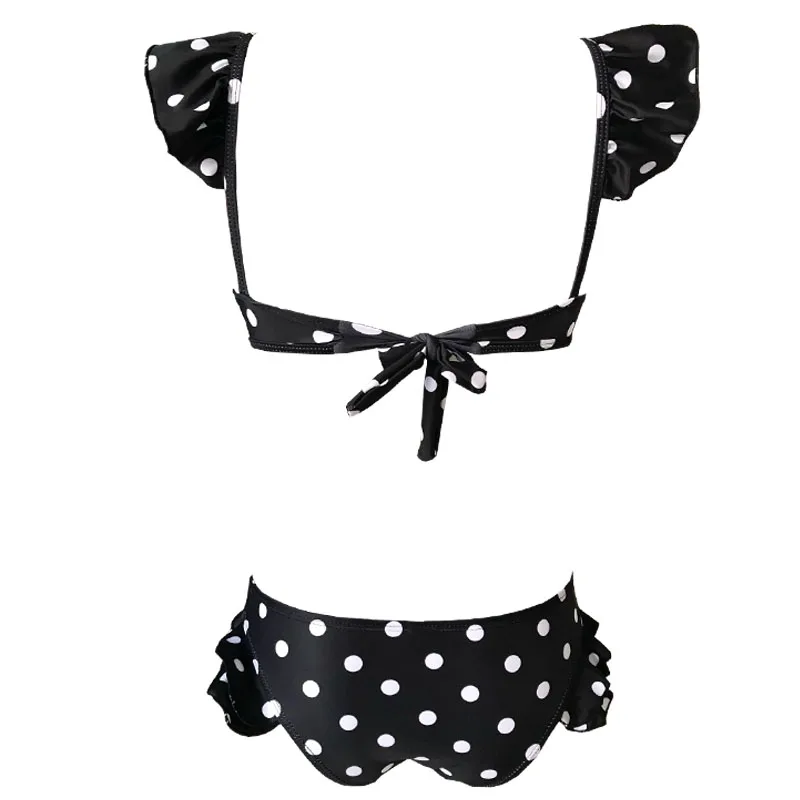 Bikinis 2019 Polka Dot Swimsuit Ruffle Straps Swimwear Women Red Swimming Suit for Women Sexy biquini Beachwear
Bikinis 2019 Polka Dot Swimsuit Ruffle Straps Swimwear Women Red Swimming Suit for Women Sexy biquini Beachwear
