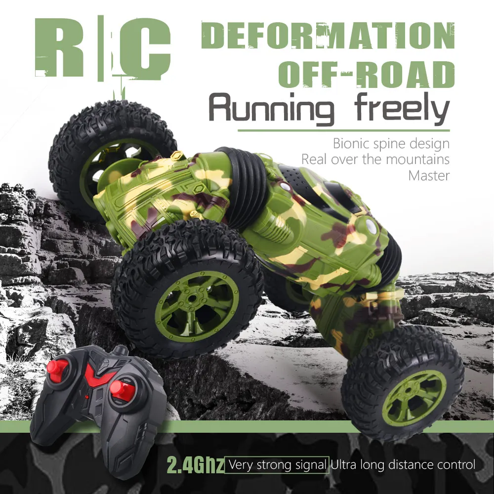 2.4G Four-Wheel Drive RC Car kids toys Double-Sided Climbing Deformation Twisting One-click Deformation Stunt Remote Control Car
2.4G Four-Wheel Drive RC Car kids toys Double-Sided Climbing Deformation Twisting One-click Deformation Stunt Remote Control Car