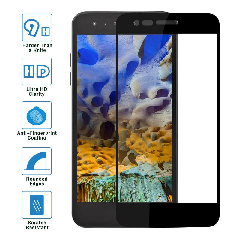 Защитная пленка для экрана из закаленного стекла LG K8 2018 с закругленными краями и