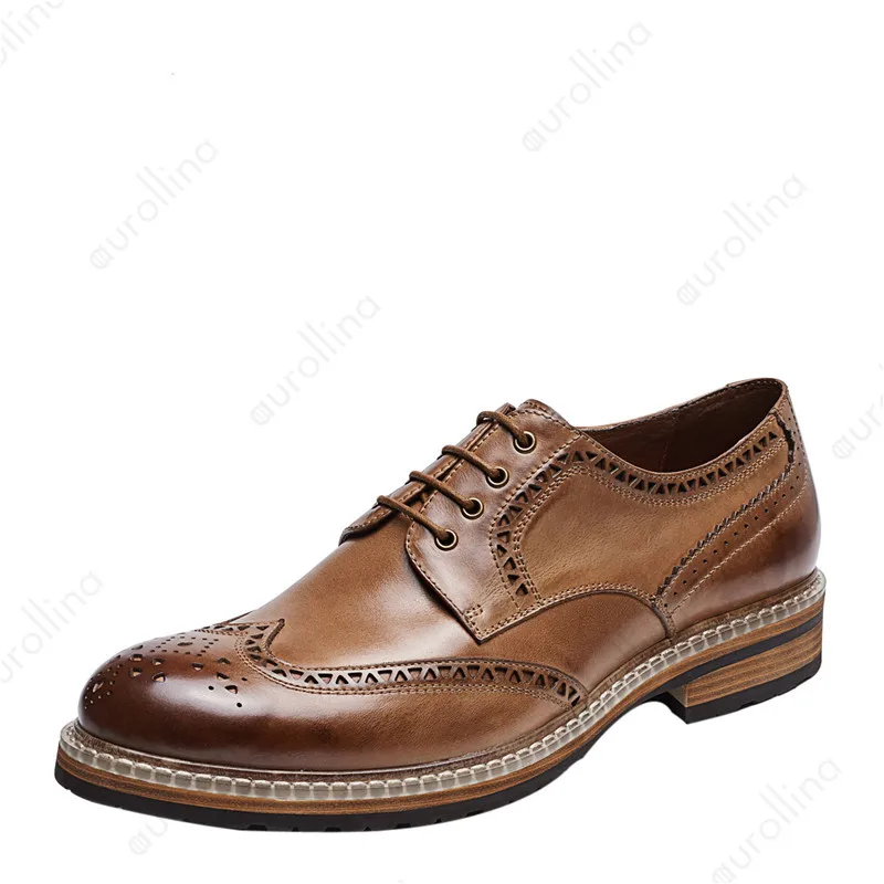 Classic British Royal Gentlemen Dress Brogues Luxury Men's Brogues Lace-ups Shoes Expensive High Quality Brogue Shoes Fashion
Classic British Royal Gentlemen Dress Brogues Luxury Men's Brogues Lace-ups Shoes Expensive High Quality Brogue Shoes Fashion