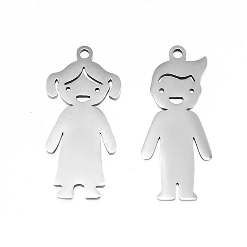 100% Stainless Steel Boy Girl Figure Charm Pendants Blank Metal Children Pendant Family Pendants High Polished Wholesale 50pcs
100% Stainless Steel Boy Girl Figure Charm Pendants Blank Metal Children Pendant Family Pendants High Polished Wholesale 50pcs