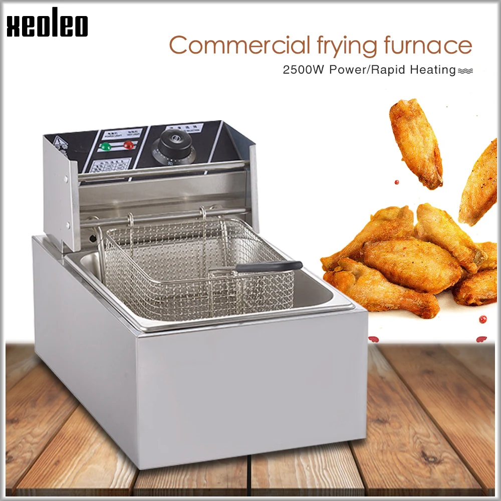 XEOLEO 2.5KW Electric Fryer Burger Fried Chicken Machine 6L Commercial Stainless Steel French Fries Restaurant Kitchen Stove
XEOLEO 2.5KW Electric Fryer Burger Fried Chicken Machine 6L Commercial Stainless Steel French Fries Restaurant Kitchen Stove